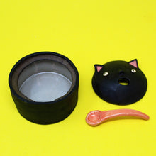 Load image into Gallery viewer, BLACK CAT SPICE JAR AND TONGUE SPOON #3
