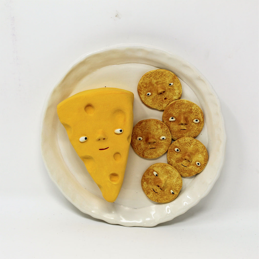 CHEESE AND CRACKERS PLATE WALL ART $150 (shipping $15)