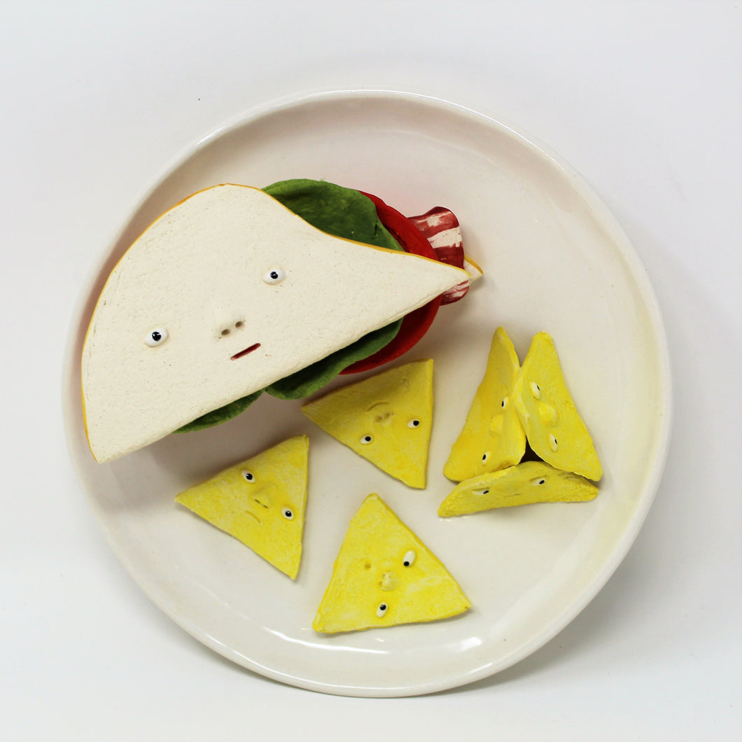 BLT AND CHIPS PLATE WALL ART (shipping included)