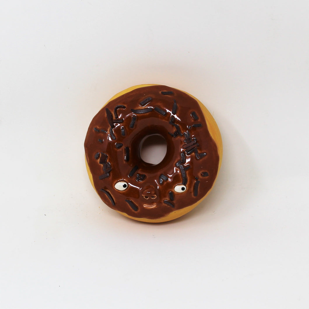 CHOCOLATE SHAVINGS DONUT WALL ART