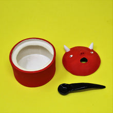 Load image into Gallery viewer, SPICY LITTLE DEVIL JAR AND TONGUE SPOON #1
