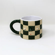 Load image into Gallery viewer, GREEN CHECKER MUG #2
