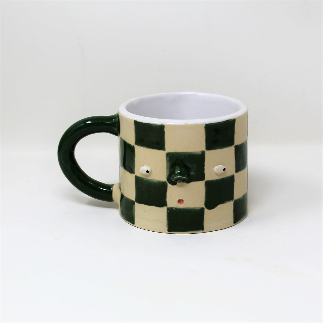 GREEN CHECKER MUG #2