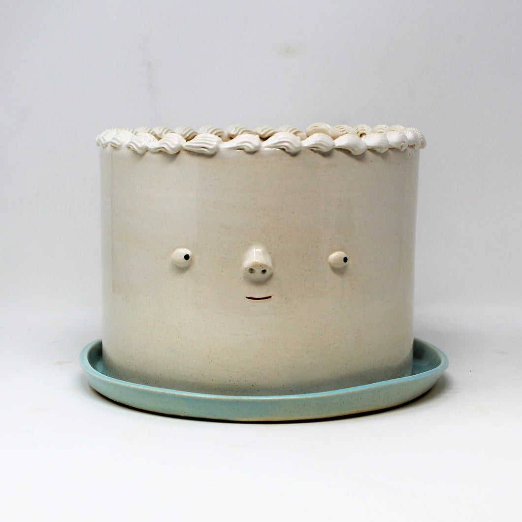 7.5 INCH CAKE PLANTER WITH PLATE #1