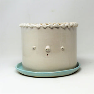 7.5 INCH CAKE PLANTER WITH PLATE