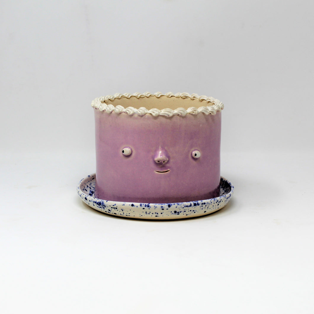 5 INCH CAKE PLANTER WITH PLATE #1