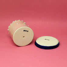 Load image into Gallery viewer, PINK CAKE PLANTER WITH DARK BLUE PLATE #2
