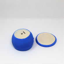 Load image into Gallery viewer, BLUE SAD BOI 4 INCH CRYING PLANTER WITH PLATE #1
