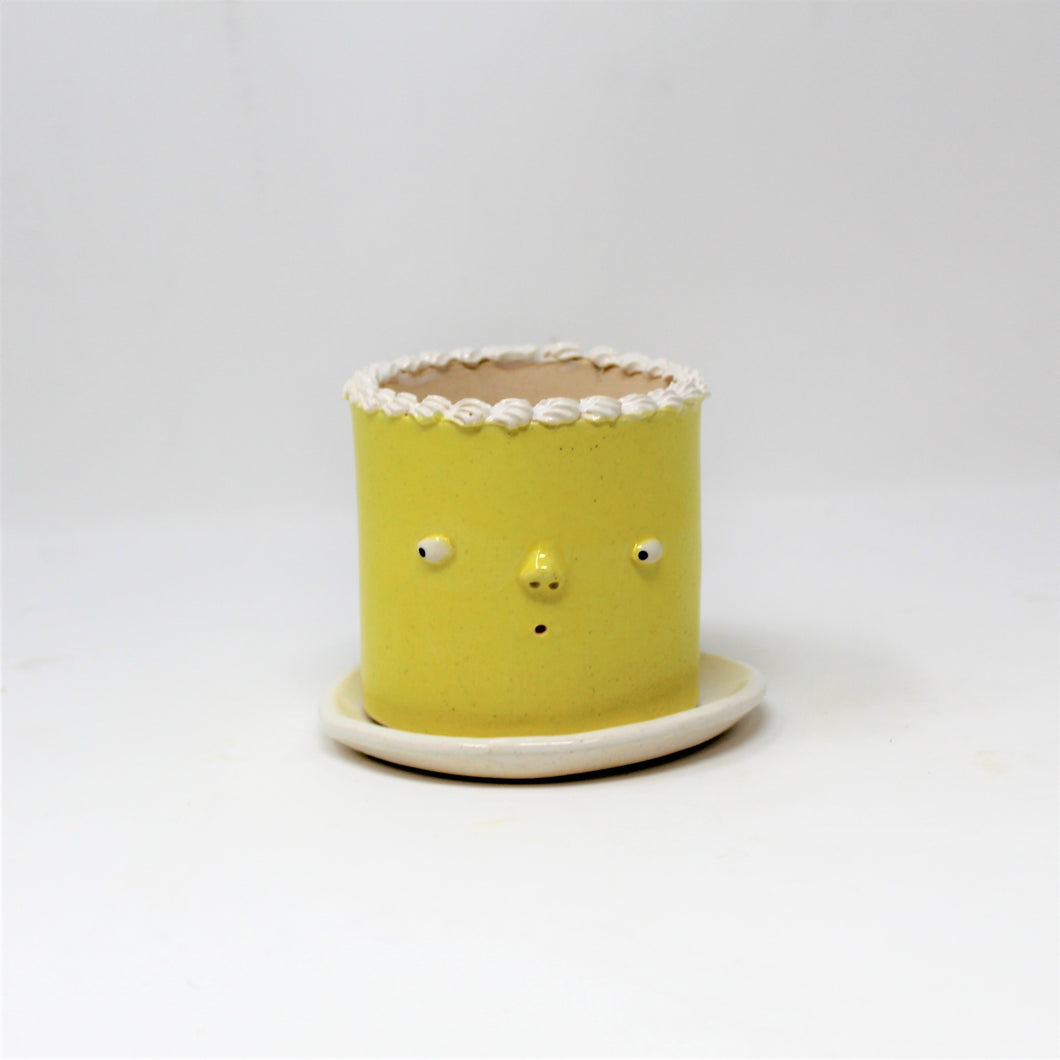 3.25 INCH CAKE PLANTER WITH PLATE #1