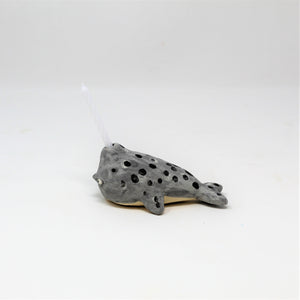 4 INCH NARWHAL BIRTHDAY CANDLE HOLDER #1