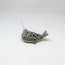 Load image into Gallery viewer, 4 INCH NARWHAL BIRTHDAY CANDLE HOLDER #2
