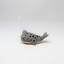 Load image into Gallery viewer, 4 INCH NARWHAL BIRTHDAY CANDLE HOLDER #2
