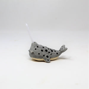 4 INCH NARWHAL BIRTHDAY CANDLE HOLDER #2
