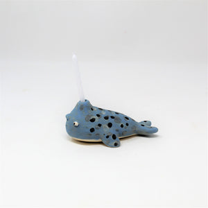 4 INCH NARWHAL BIRTHDAY CANDLE HOLDER #3