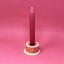 Load image into Gallery viewer, ONE TIER PINK CAKE TAPER CANDLE HOLDER #1
