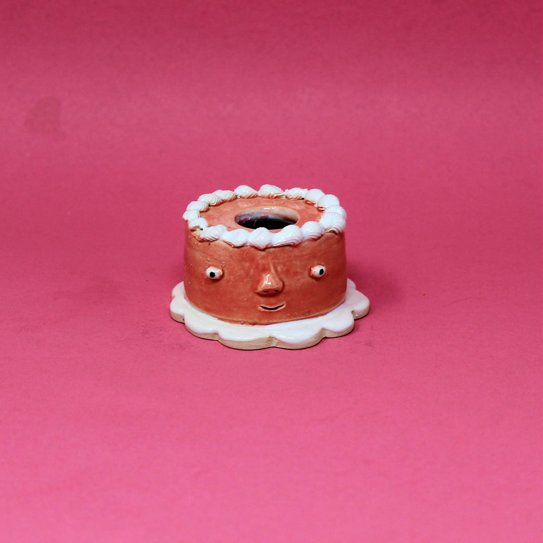 ONE TIER PINK CAKE TAPER CANDLE HOLDER #2