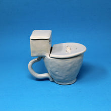 Load image into Gallery viewer, TOILET POUR OVER TANK MUG WITH TINY POOP #1
