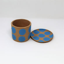 Load image into Gallery viewer, TURQUOISE SPOTTY PLANTER WITH PLATE #1
