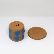 Load image into Gallery viewer, TURQUOISE SPOTTY PLANTER WITH PLATE #2
