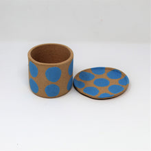 Load image into Gallery viewer, TURQUOISE SPOTTY PLANTER WITH PLATE #3
