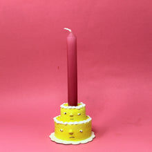 Load image into Gallery viewer, TWO TIER YELLOW CAKE TAPER CANDLE HOLDER #1
